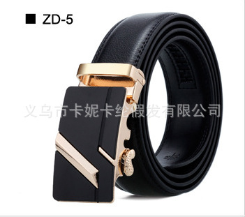 Cinturón de hombre de negocios de cuero 100% puro venta caliente hebilla automática para hombre