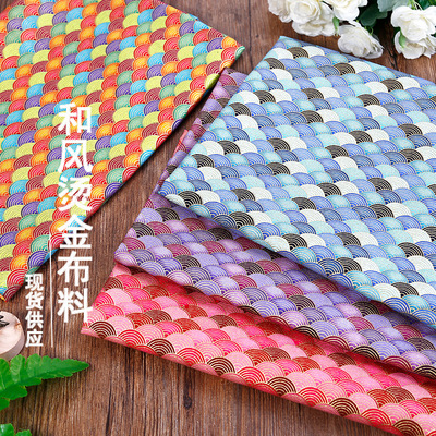 烫金和风布料日系面料手工口金包桌布棉麻古风印花布料全棉
