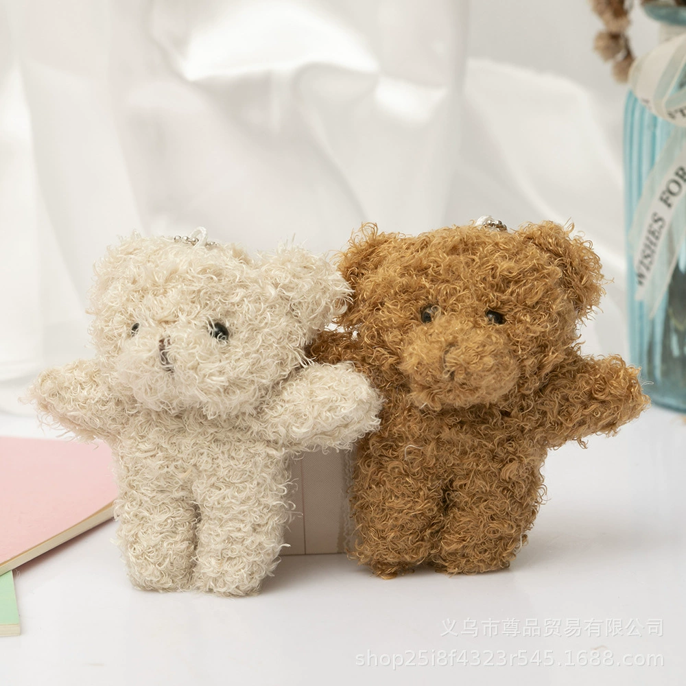 Длинные волосы Маленький Медведь кукла медведь плюшевые игрушки небольшой подарок Производители оптовые сумки кулон Одежда Аксессуары для одежды