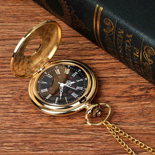 Large gold carved Roman pocket watch manufacturer wholesale
