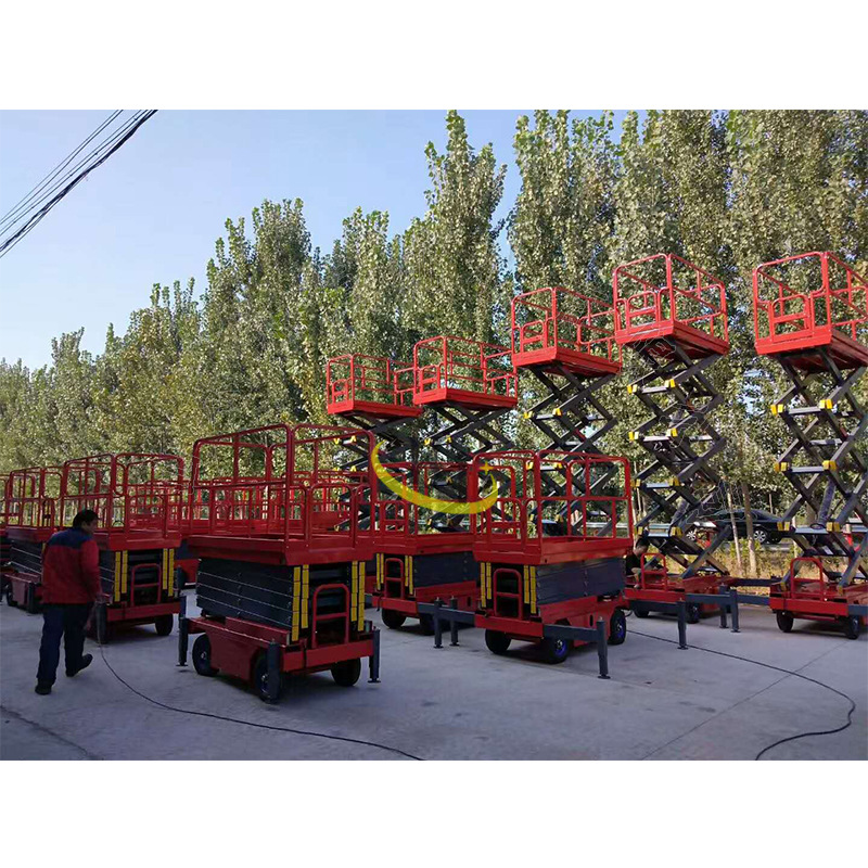 剪叉式高空作业 6-12米四轮移动式电动液压升降平台 电动升降平台