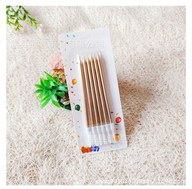 Chapado en oro de la vela de cumpleaños decoración de la torta envío gratuito lápiz Arco Iris cera fábrica directa Tarjeta de succión de postre cera para hornear