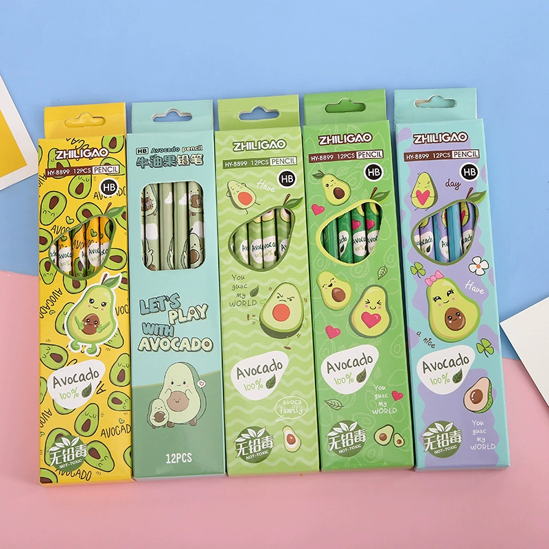 Новый креативный мультяшный цветной карандаш с ластиком для экзамена художественного эскиза Деревянный карандаш в штучной упаковке