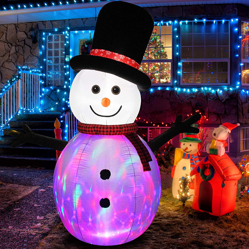 充气圣诞雪人气模充气卡通模型节日装饰pvc充气产品模型开业庆典