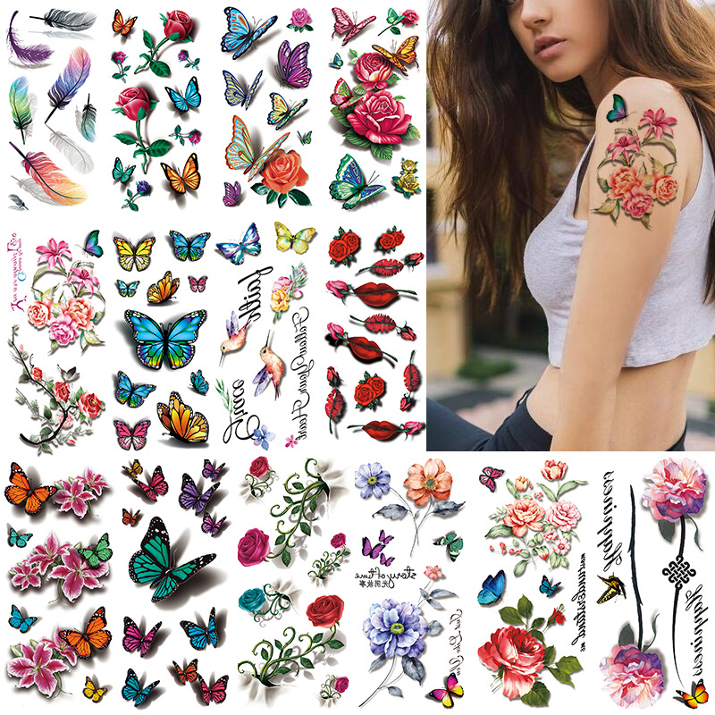 3D waterproof tattoo stickers three-dime...