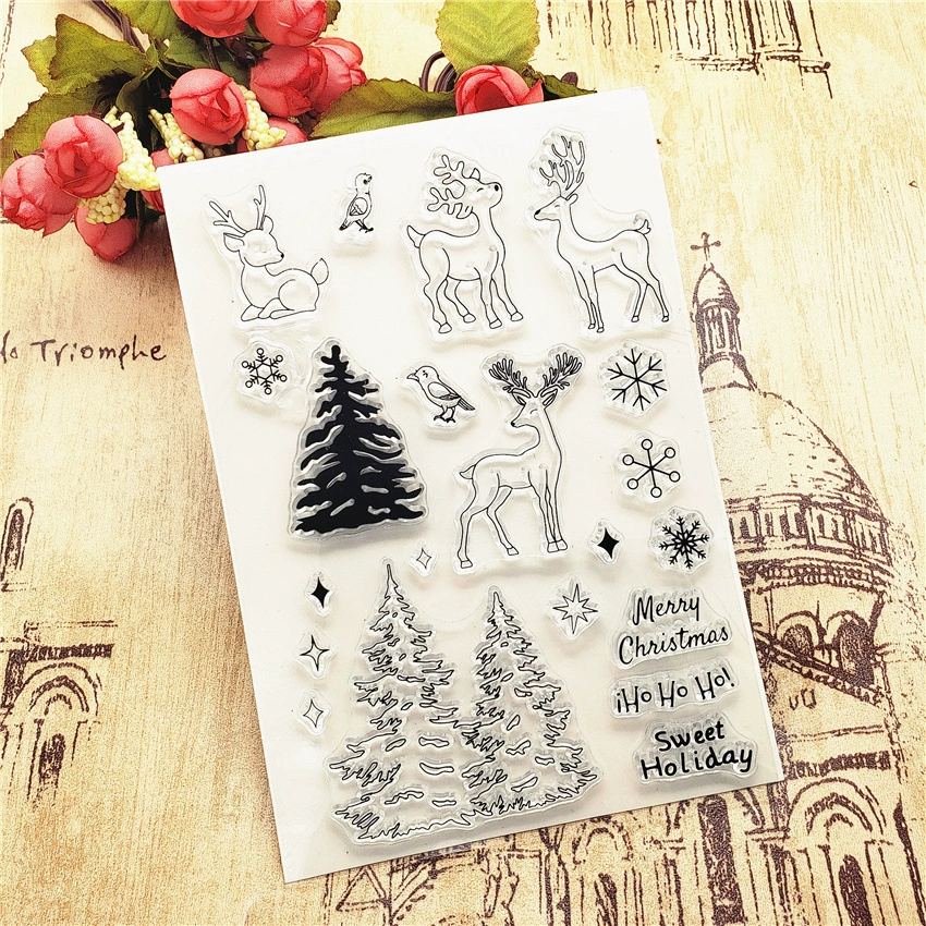Silicone transparent seal, retro eraser, DIY