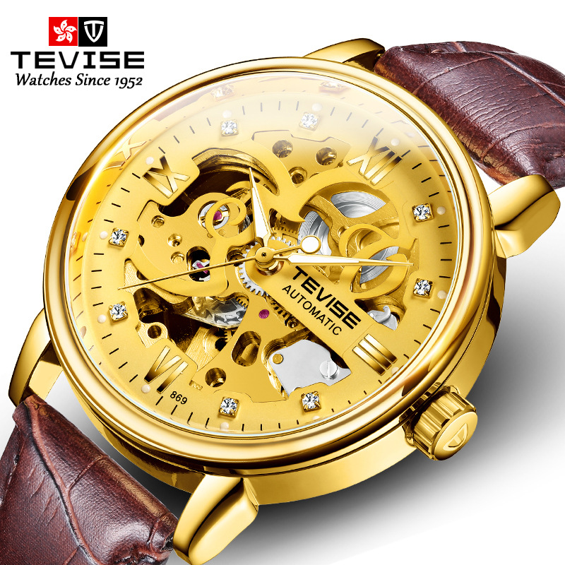 Pointer Swiss Luxury Gold Watch Double S...