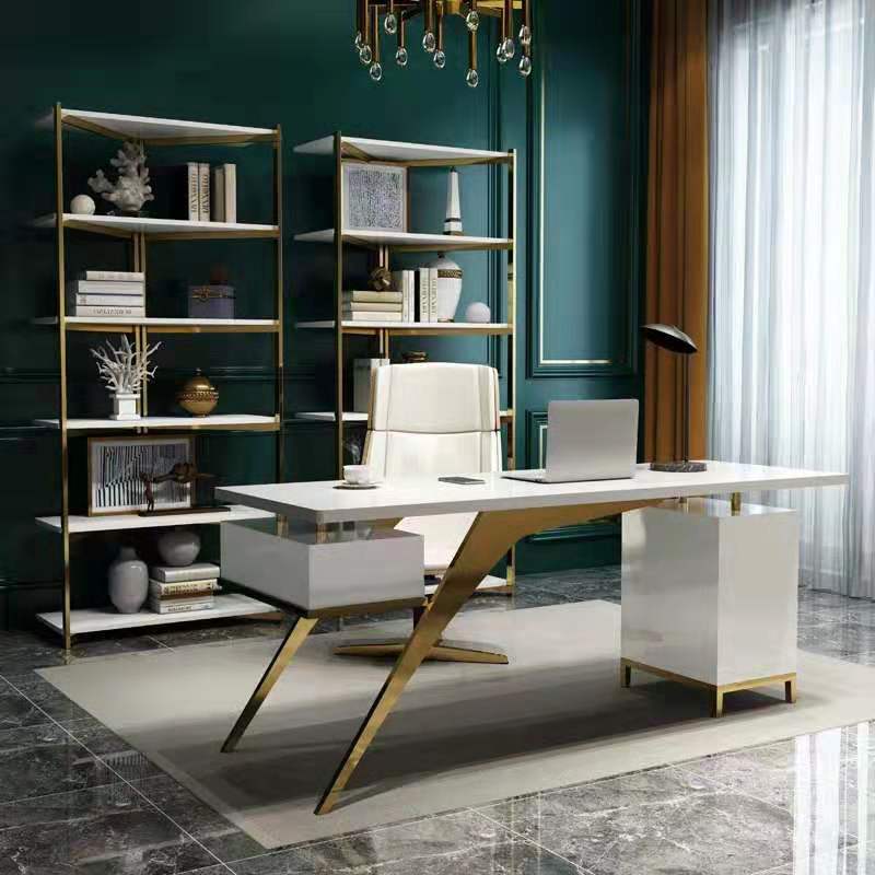Post-modern Light Luxury Desk Study Simple Medical Beauty Consulting Office Desk and Chair Boss Desk Desktop Computer Desk Writing Desk