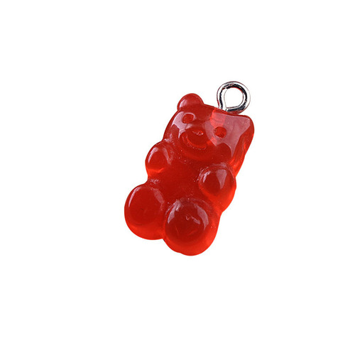 New bear resin keychain pendant diy jewelry accessories stationery mobile phone case accessories headwear necklace pendant
