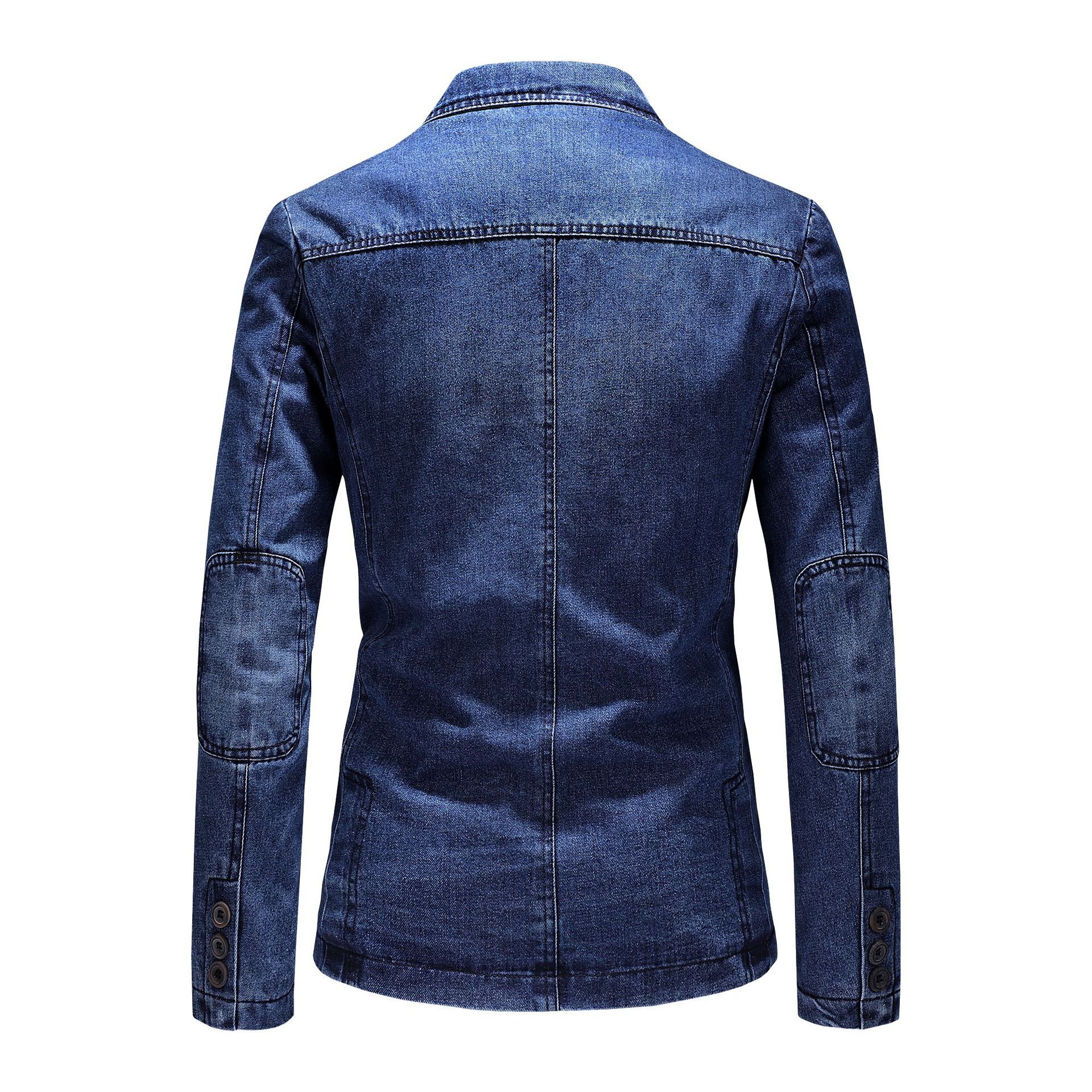 Men's Clothing new denim suit spring and autumn jacket small suit_voghion.com