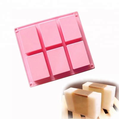 undefined6 Commander square silica gel Cake mould Handmade Soap mould Aromatherapy Plaster mold silica gel soapundefined