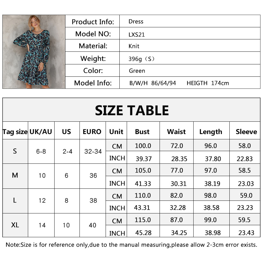   mid-length long-sleeved slim one-piece dress NSAL2864