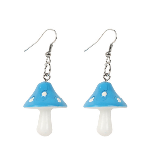 2 pairs Simple and sweet mushroom earrings for women girls simulation mushroom earrings Japanese and Korean earrings
