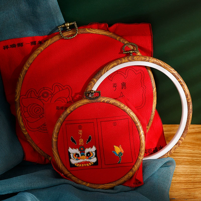 Yiwu производителей вышивка крестиком имитация дерева вышивка оптом ручной работы DIY имитация бамбука Вышивка кольцо регулируемая круглая вышивка