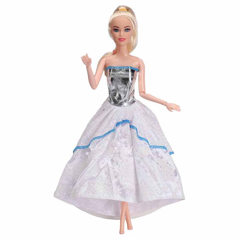 Doll for dressing up, toy with accessories, long evening dress, set, 30 cm 5
