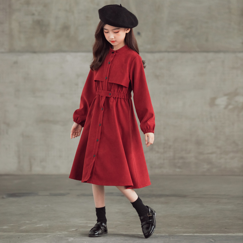 Winter Bottoming Corduroy Slip - Wine Red