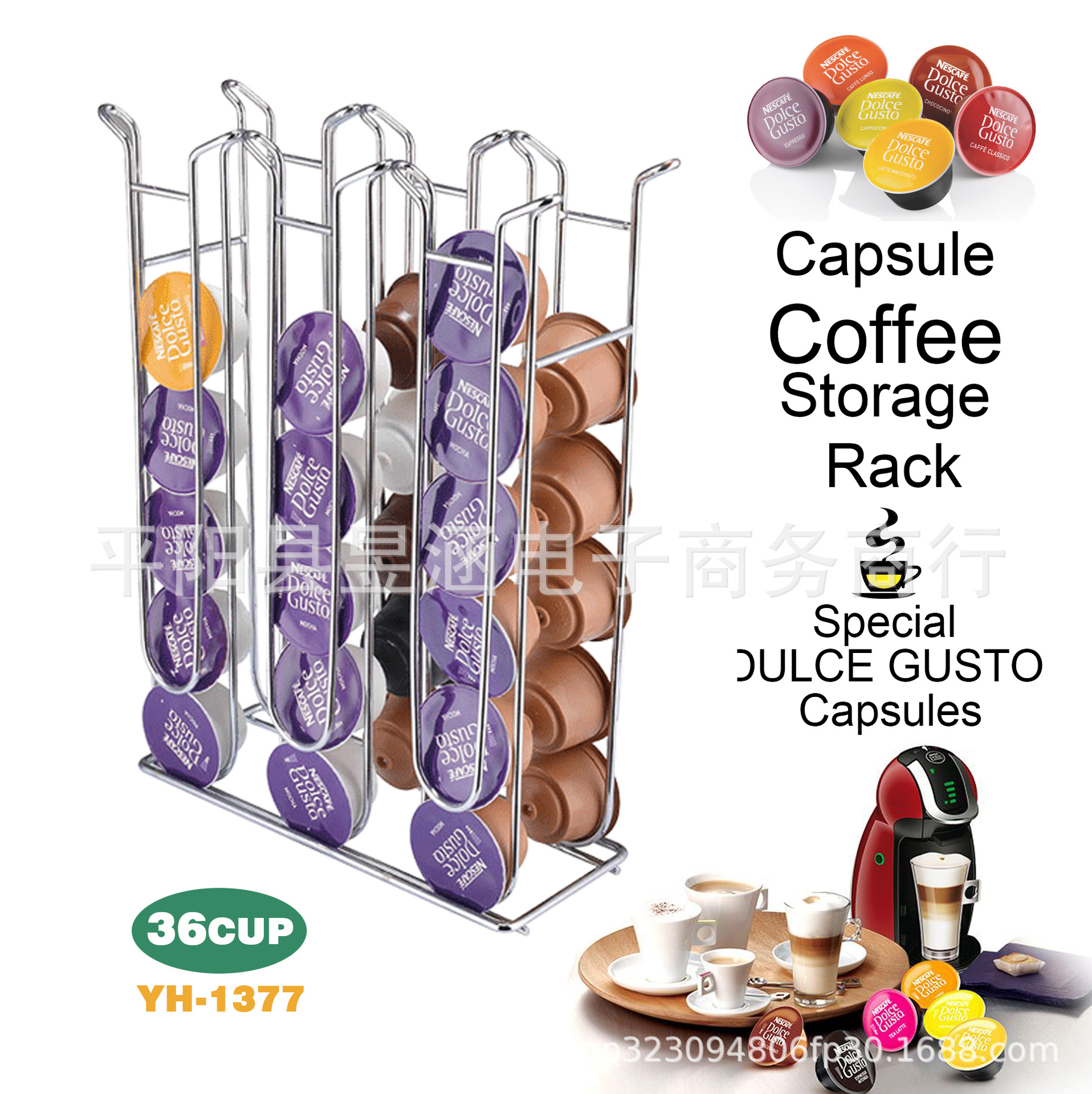 Soporte de cápsulas para café Dolce Gusto o Nespresso, organizador giratorio de acero inoxidable para cocina