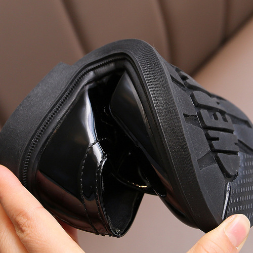 Children's Leather Shoes Spring and Autumn New Girls' Leather Shoes Soft Sole Fashion Casual Middle and Large Children's Korean Style Girls' Casual Shoes