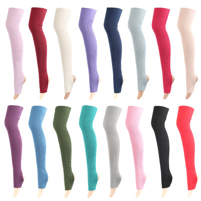 Adult latin ballet dance long tube socks yoga warm wool leg protection socks cover extended knee-length pedal pile socks