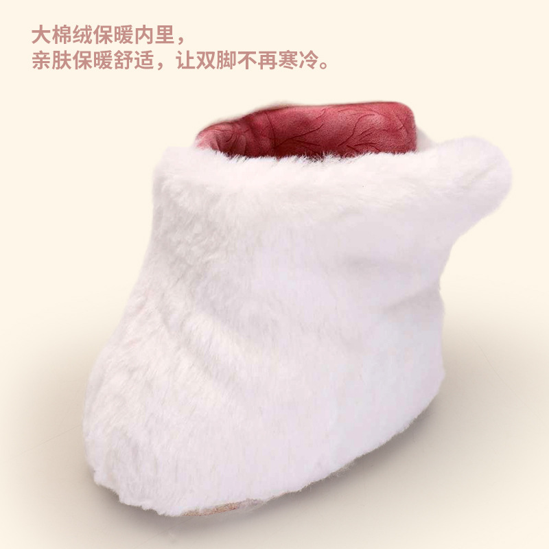 婴儿鞋0-1岁 秋冬加厚加绒宝宝步前鞋新生儿保暖冬款学步中筒棉鞋