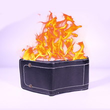 Fire Wallet牌入烈火钱包火类魔术着火钱包近景舞台魔术道具