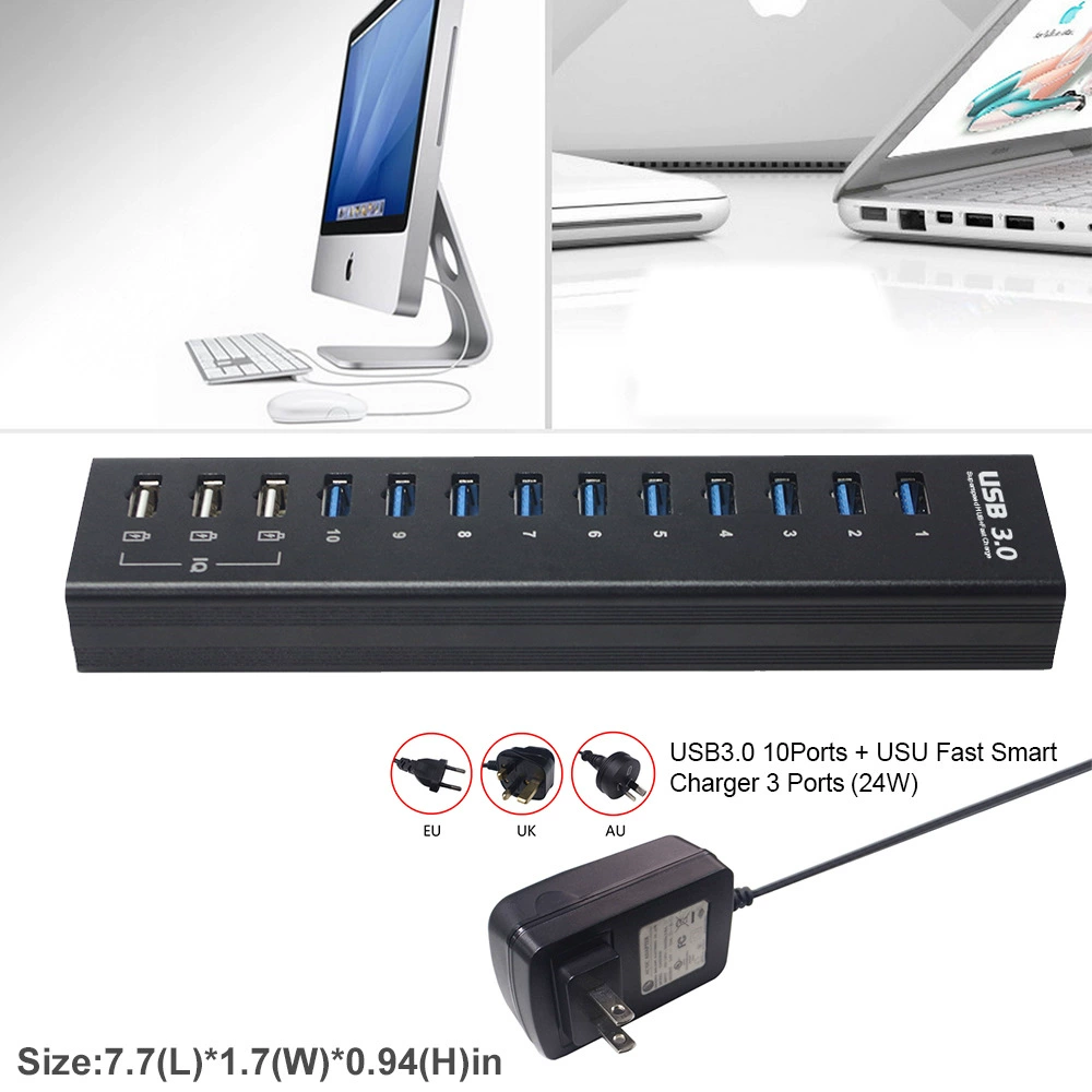 Ульов USB3.0 Расширение Wolf 13 портов кабель 10 портов 3.0+3 Выход Торговцы Компьютер Ноутбук HUB Прямая продажа завода