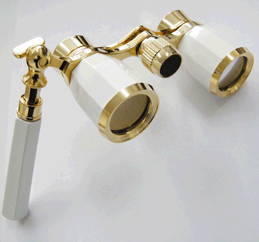 厂家批发复古金属手柄观剧镜看演唱会双筒望远镜欧式礼品望远镜