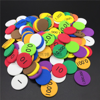 OEM Custom color EVA chip Chess entertainment printing foam chip number stake chip