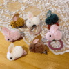 the republic of korea lovely Hair ball rabbit Hairpin children Hairpin girl Cartoon Plush Hairpin Tousheng rubber string Mixed batch