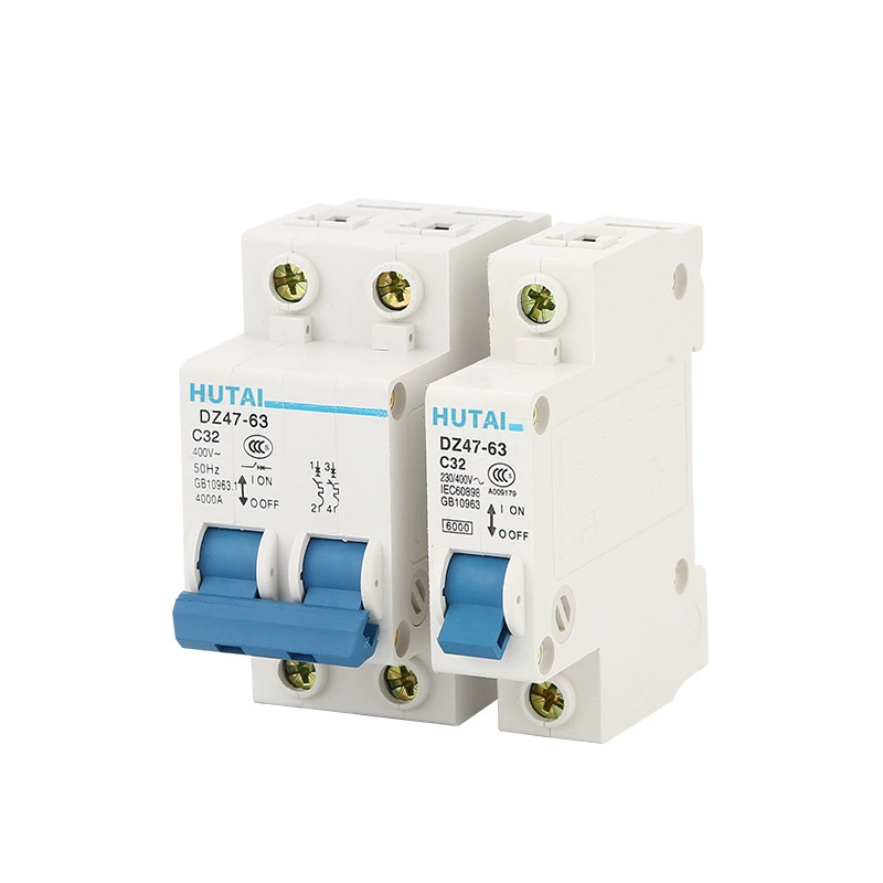 Низковольтный автоматический выключатель 2P DZ47, микропереключатель 32A/40A/63A, воздушный выключатель с защитой от утечки, распределительная клемма