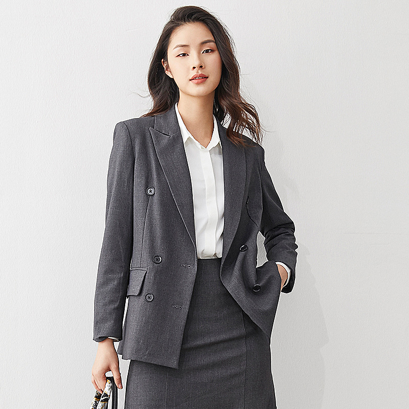 西野妮西裝外套女秋新款女裝氣質顯瘦時尚商務正裝面試西服職業裝