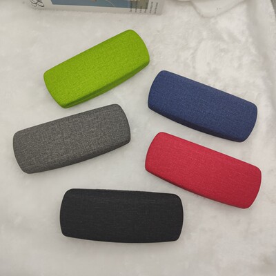 2020新款大框近視鏡盒眼鏡盒定制 抗壓鐵質PU高檔黑色眼睛盒包郵