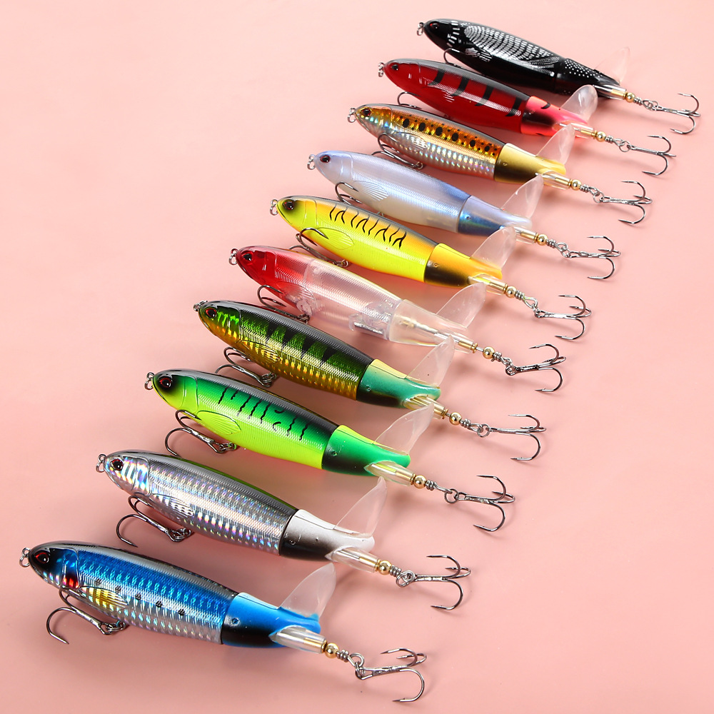 2 Pcs Whopper Plopper fishing lures bass trout Saltwater Sea Fishing Lure