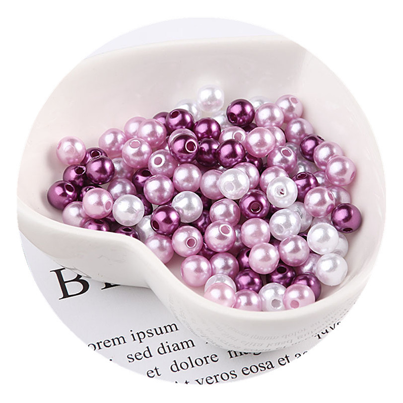 3-10mmカラーピアスabsパールミックスdiy手作りビーズブレスレットアクセサリーアクセサリーホワイトベージュ