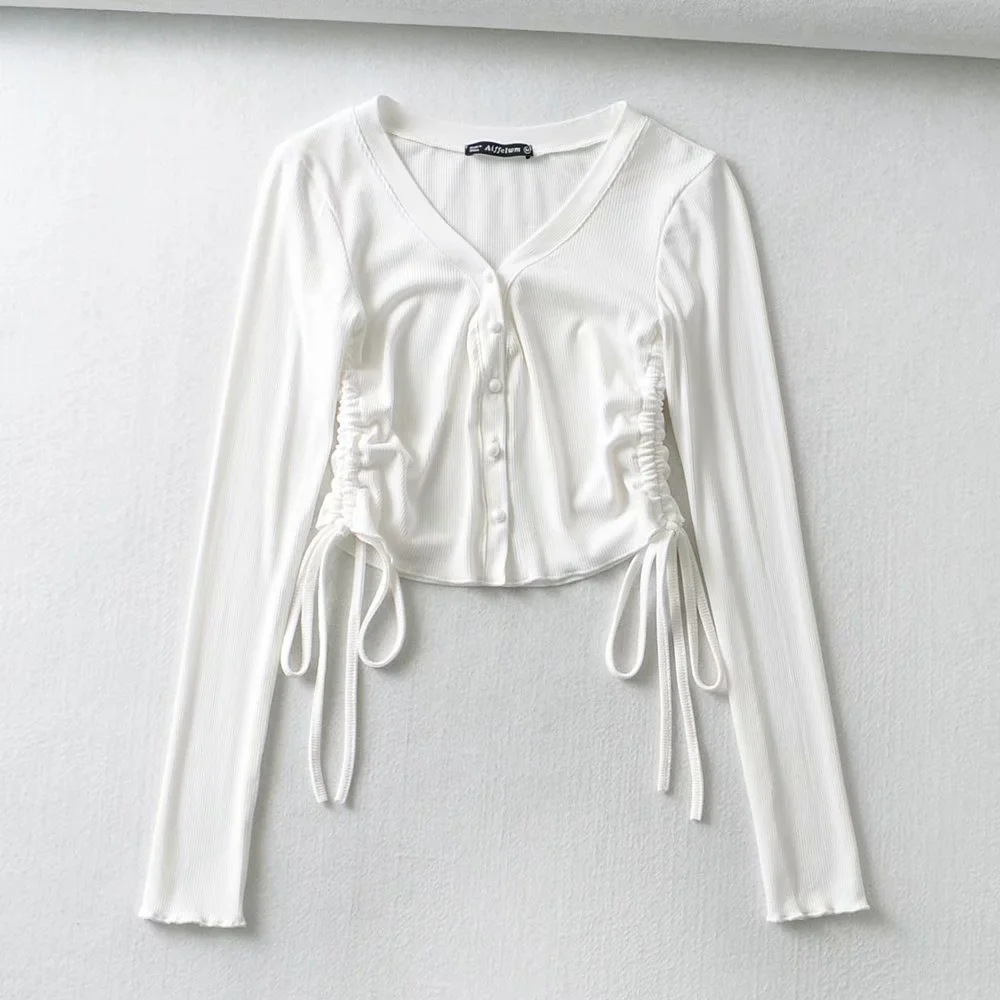 Drawstring long-sleeved bottoming shirt NSAC19986