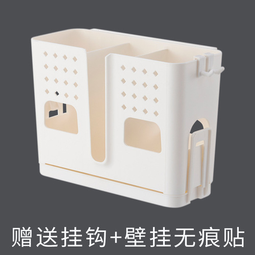 Wall-mounted chopstick barrel creative draining chopstick cage household chopstick cage kitchen tableware spoon storage box