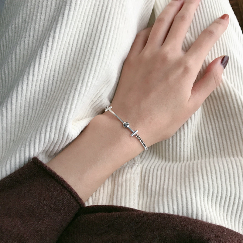 【S12】One word smiley face bracelet