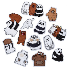 Cartoon Animal Cloth Patch Little Bear Panda White Bear Picture DIY Patch Clothing Bag Accessories Embroidery Cloth Patch