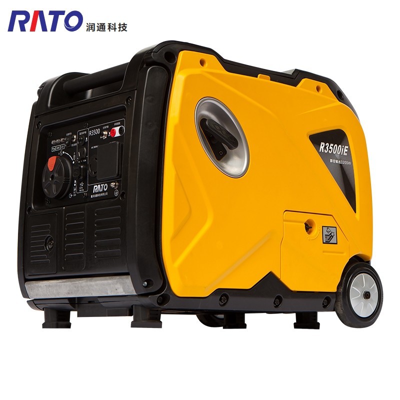 汽油变频超静音数码发电机3.2/3.5kw润通ratoA3500IE电启动220v