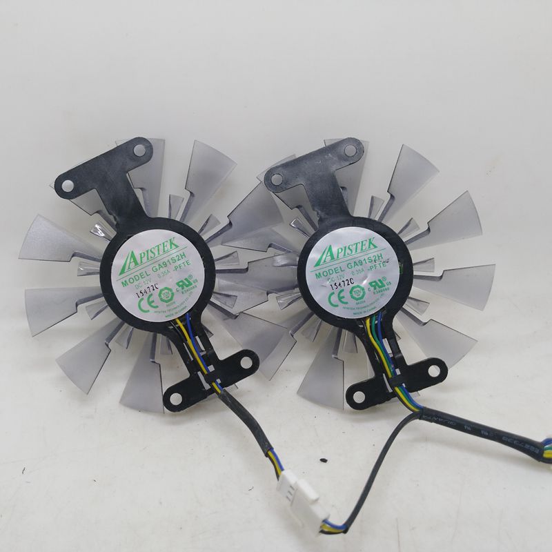 蓝宝石 APISTEK R7 360 R7 460显卡风扇 GA91S2H 散热4针温控风