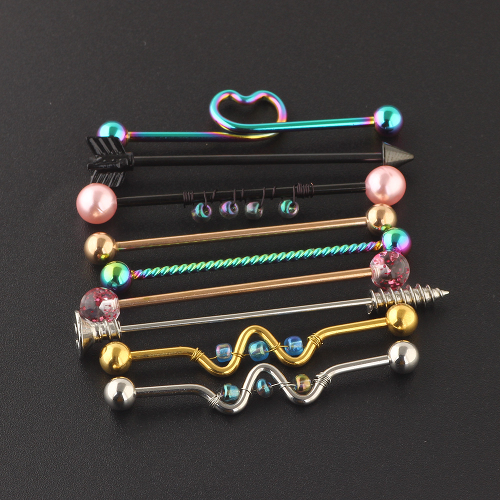Labret piercing jewelry detail image