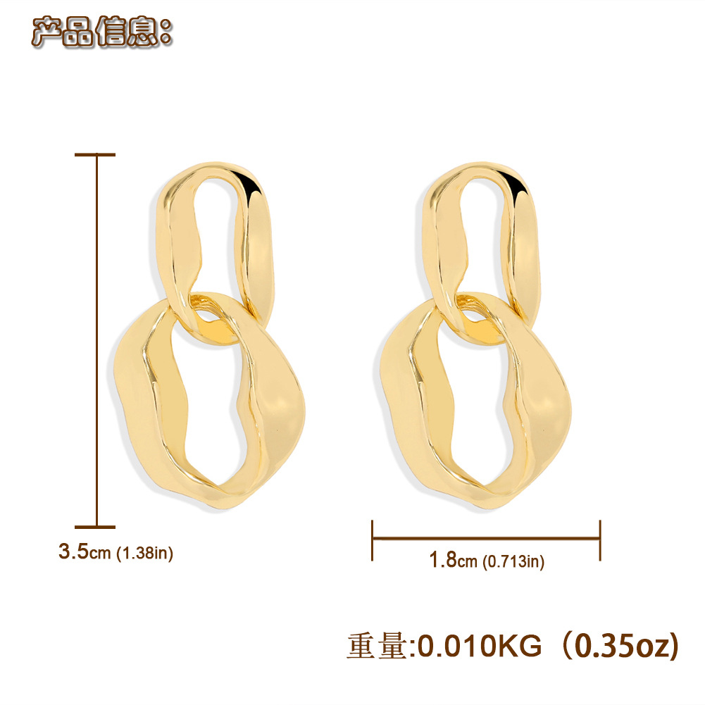 Fashion Metal Simple Irregular Earrings display picture 1