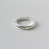 Retro ring, silver 925 sample, custom made, on index finger