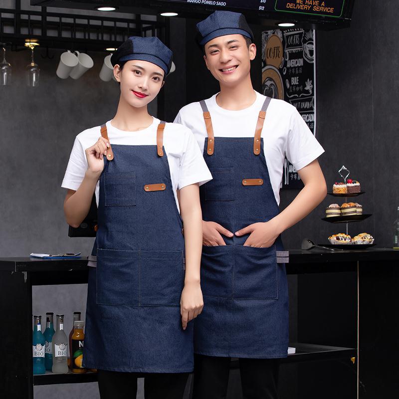 폭발성 가죽 벨트 데님 파란색