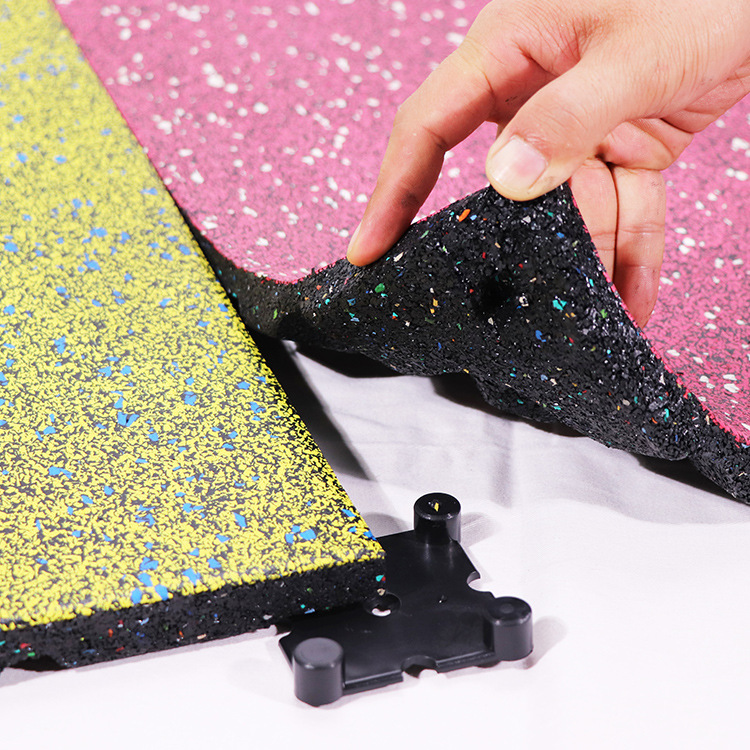 运动场健身地垫力量区地胶 室内拼接橡胶砖减震防滑橡胶地垫净味