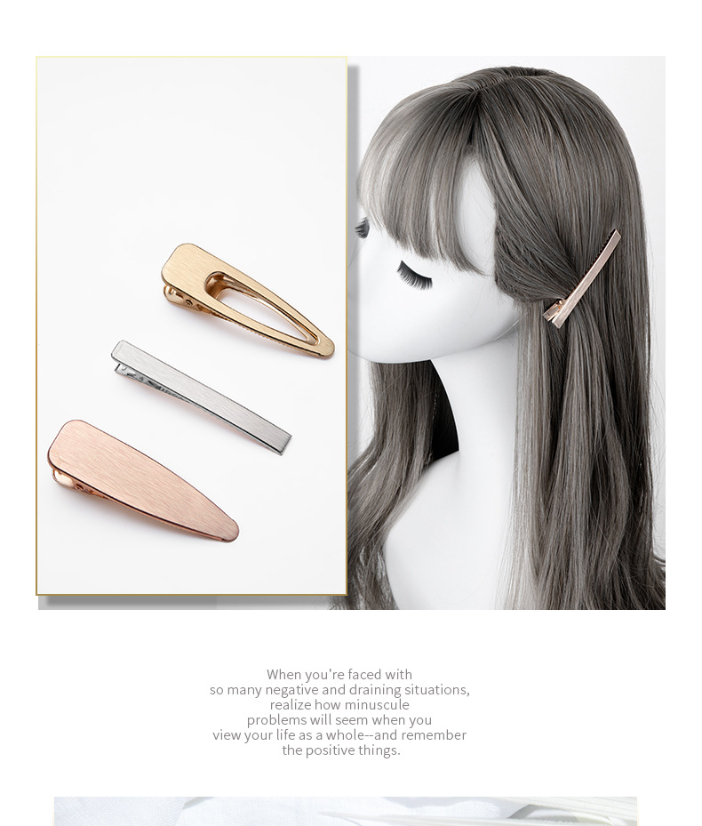 Simple Alloy Hollow Metal Hair Clip display picture 4