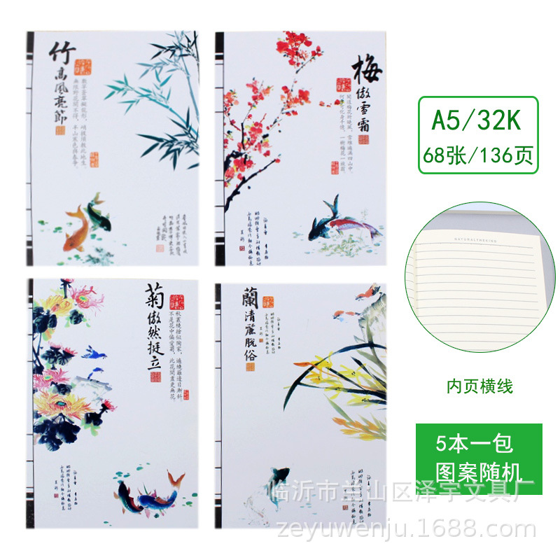 매화, 난초, 대나무 및 국화 시리즈 수평선