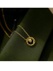 Tide, golden necklace stainless steel, advanced chain for key bag , Korean style, internet celebrity, high-quality style, simple and elegant design