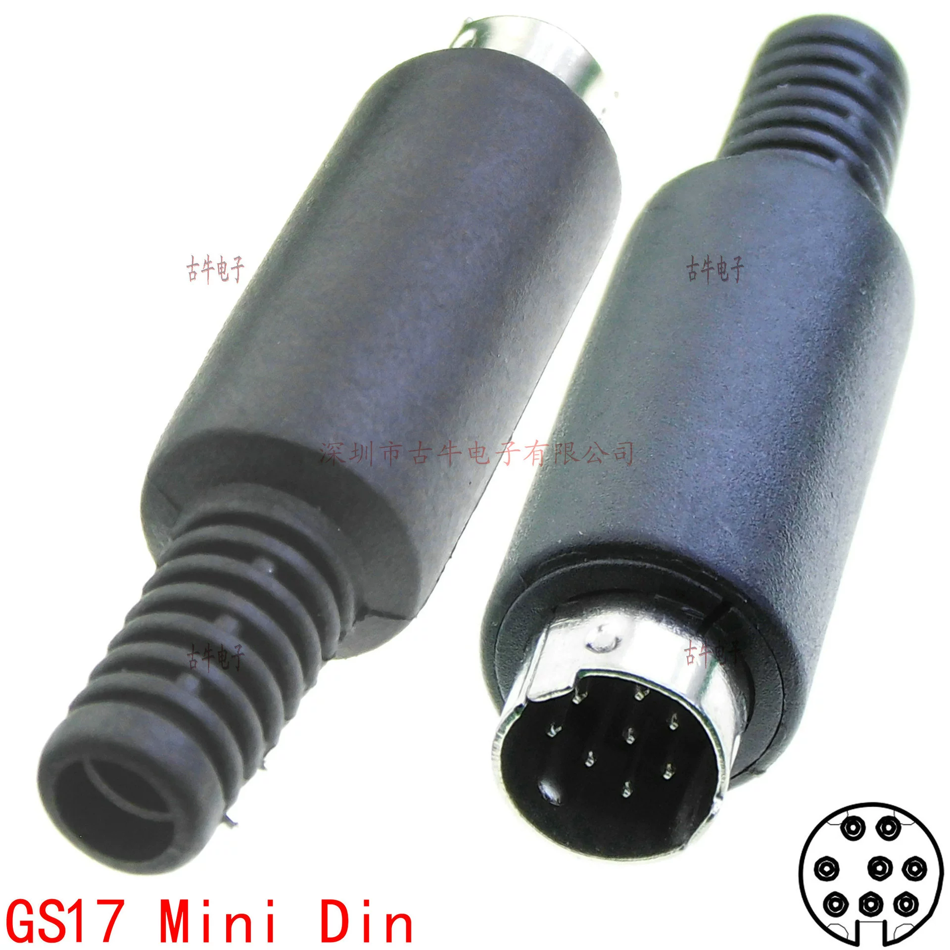GS15 фабричный мини-гнездо 7P, мужской разъем MINI DIN 7P, медицинская вилка для медицинского оборудования