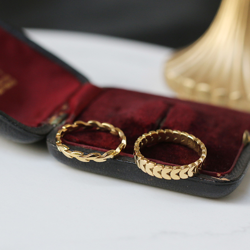 10g Weight PVD Coated Real Gold Plated 18K Gold Grain 304 Stainless Steel Fashion Waterproof Non Tarnish